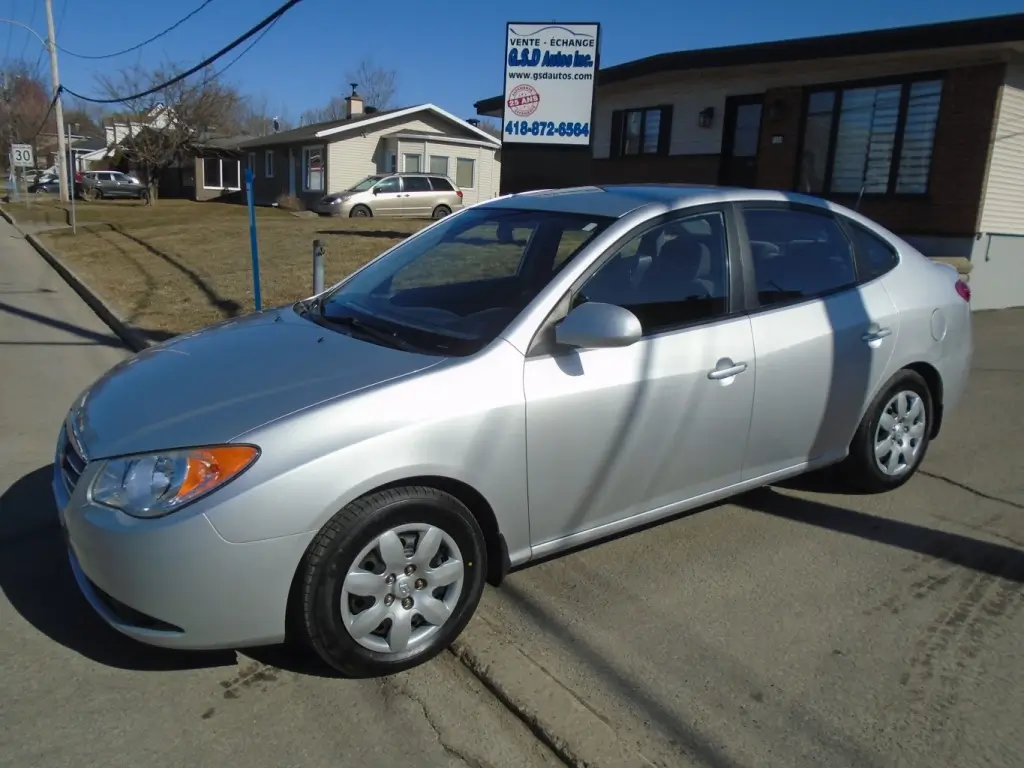 2009 Hyundai Elantra parked, highlighting its compact design and practical styling.