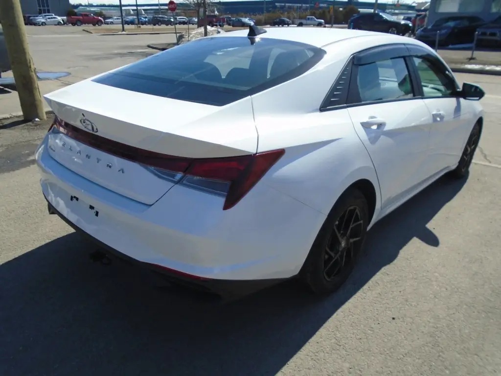 2021 Hyundai Elantra parked, displaying its sharp exterior design and modern styling.